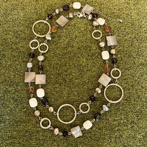 Freshwater pearl and mother of pearl necklace